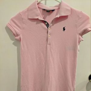 Pink girls Ralph Lauren shirt dress